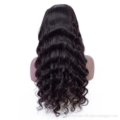 360 Lace 100% Brazilian Virgin Human Hair For Black Women Loose Deep  Lace  Wig